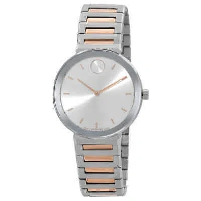 Pre-owned Movado Bold Quartz Silver Dial Ladies Watch 3601146