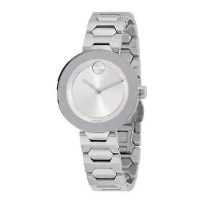 Pre-owned Movado Bold Silver Dial Ladies Watch 3600381