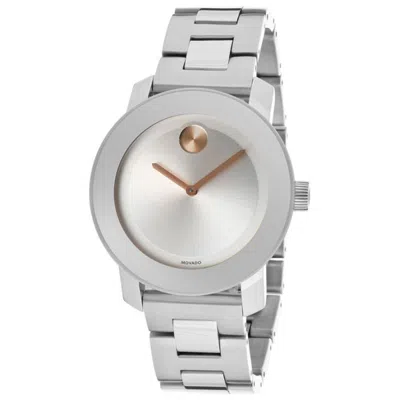Movado Bold Stainless Steel 36mm Women's Watch 3600084 In Silver