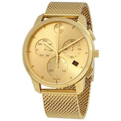 Movado Bold Thin Chronograph Quartz Gold Dial Men's Watch 3600634
