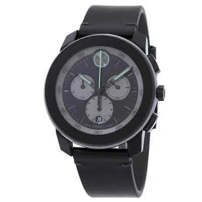 Pre-owned Movado Bold Tr90 Chronograph Quartz Black Dial Men's Watch 3601092