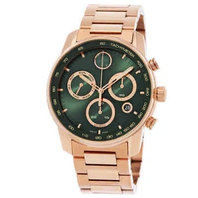 Pre-owned Movado Bold Verso Chronograph Quartz Green Dial Men's Watch 3601082