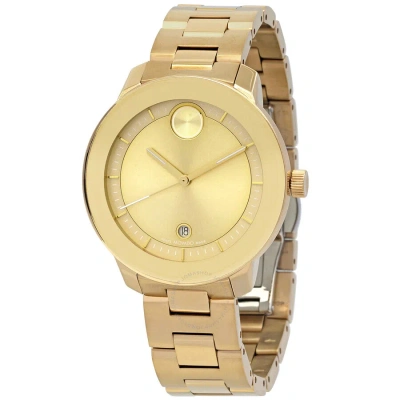 Movado Bold Verso Quartz Gold Dial Ladies Watch 3600871 In Gold / Gold Tone