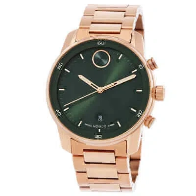 Pre-owned Movado Bold Verso Quartz Green Dial Men's Watch 3601138