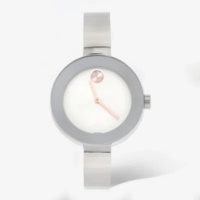 Movado Bold Women's 3600194 Bangles Stainless Steel Watch With Sunray Dial 34mm In Silver