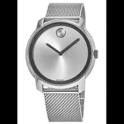 Pre-owned Movado Bold Men's 3600260 Thin Stainless Steel Mesh Bracelet Watch Msrp $595
