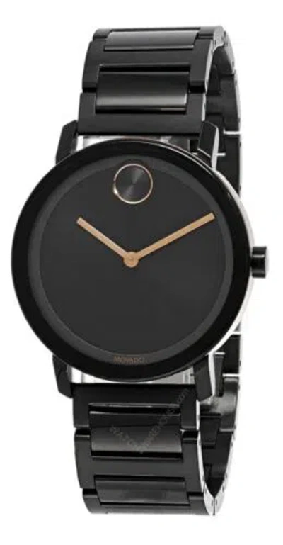 Pre-owned Movado Brand  Bold Evolution Men's Black And Gold Dial Watch 3600752