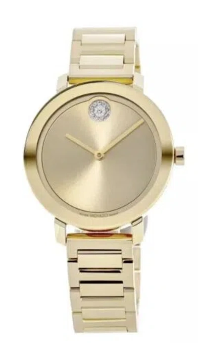 Pre-owned Movado Brand  Bold Evolution Women's Yellow Gold 34mm Watch 3600823
