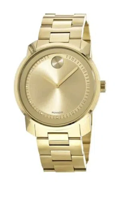 Pre-owned Movado Brand  Bold Men's Yellow Gold Tone 42 Mm Dial Quartz Watch 3600258