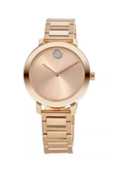 Pre-owned Movado Brand  Bold Women's Evolution Rose Gold Dial Watch 3600824