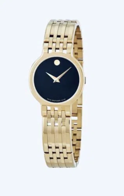 Pre-owned Movado Brand  Esperanza Women's Yellow Gold Stainless Steel Watch 0607149