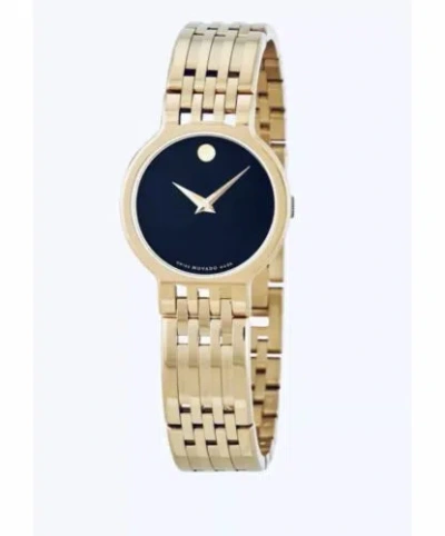 Pre-owned Movado Brand  Esperanza Women's Yellow Gold Stainless Steel Watch 0607149