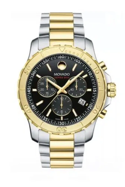 Pre-owned Movado Brand  Men's Watch Series 800 Two Tone Pvd Chronograph Watch 2600138
