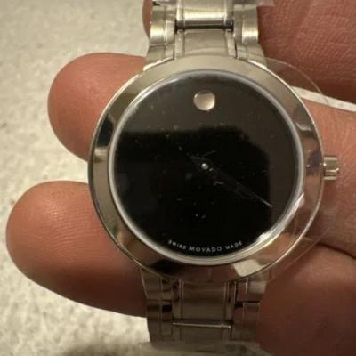Pre-owned Movado Brand  Women's Stiri Black Dial Stainlesssteel Watch 0607280 1050$