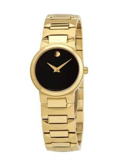 Pre-owned Movado Brand  Women's Temo Yellow Gold Stainless Steel Watch 0607297