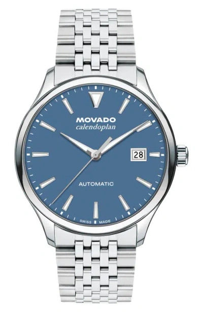 Movado Men's Calendoplan Swiss Automatic Stainless Steel Watch, 40mm In Brown