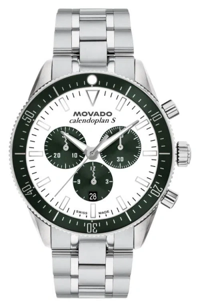 Movado Calendoplan Chronograph Bracelet Watch, 42mm