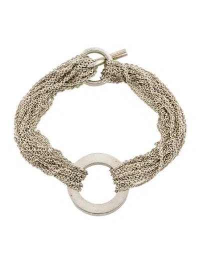 Pre-owned Movado Circle Multistand Bracelet, 6.5" In Multicolor