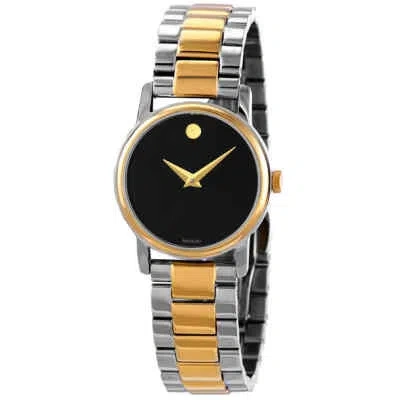 Pre-owned Movado Classic Museum Quartz Black Dial Ladies Watch 2100018