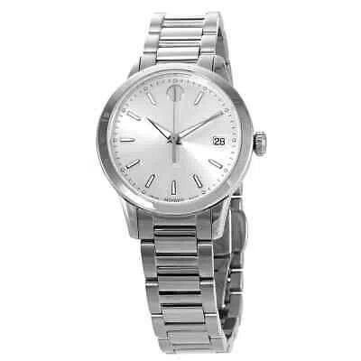Pre-owned Movado Classic Quartz Silver Dial Men's Watch 0607364