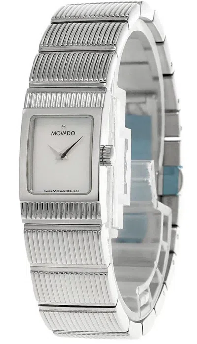 Pre-owned Movado Concerto Quartz S-steel Mop Dial Women's Watch 84.a1.1401