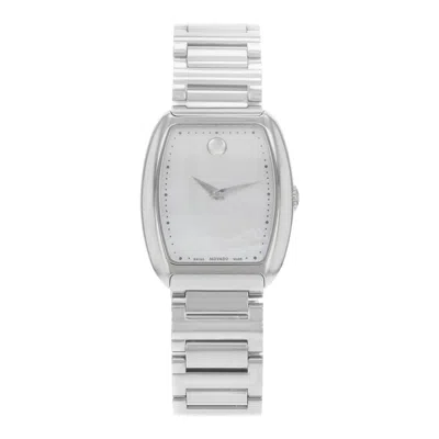 Pre-owned Movado Concerto White Mother Pearl Dial Steel Quartz Ladies Watch 0606547