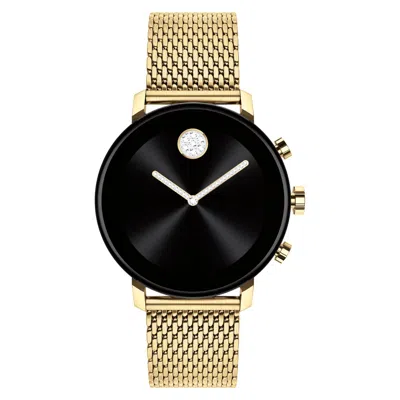 Pre-owned Movado Connect 2.0 Unisex 40mm Digital Smartwatch Yellow Gold Mesh Strap 3660026
