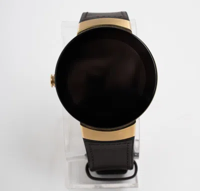 Pre-owned Movado Connect Men's 46.5 Mm Digital Smartwatch Gold Steel Leather 3660021