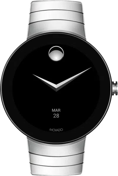Pre-owned Movado Connect Stainless Steel Case With Deployment Buckle Smartwatch 3660017