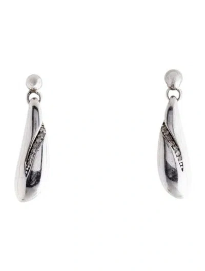 Pre-owned Movado Diamond Drop Earrings In Multi
