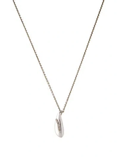 Pre-owned Movado Diamond Pendant Necklace, 18.25" In Multi