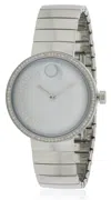 Movado Edge Stainless Steel Ladies Watch In Metallic