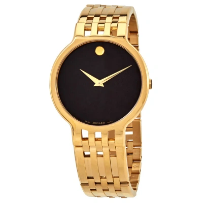 Movado Esperanza Quartz Black Dial Men's Watch 0607148 In Black / Gold Tone