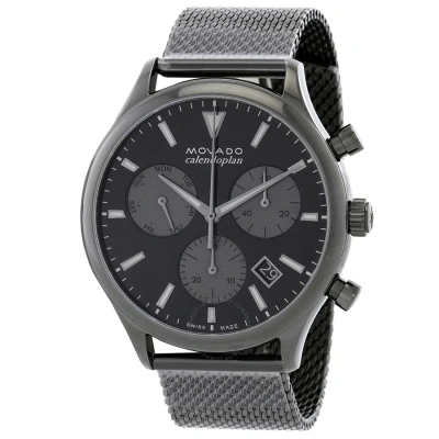 Movado Heritage Chronograph Quartz Black Dial Men's Watch 3650153 In Black / Grey
