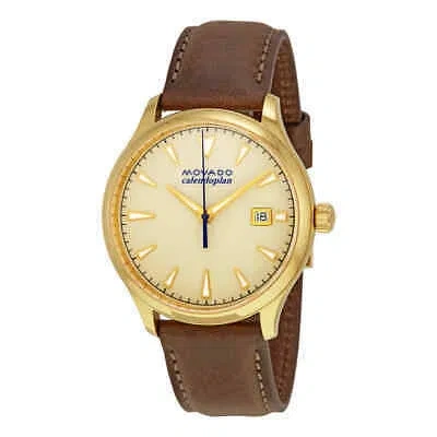 Pre-owned Movado Heritage Parchment Dial Men's Watch 3650003