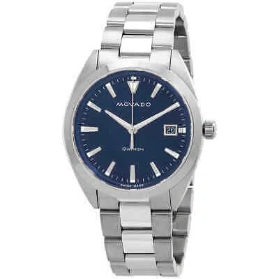 Pre-owned Movado Heritage Quartz Blue Dial Men's Watch 3650142