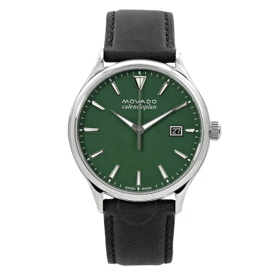 Movado Heritage Quartz Green Dial Men's Watch 3650156 In Black / Green