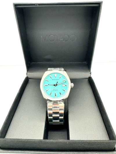 Pre-owned Movado Heritage Series Datron Automatic Light Blue Dial Watch 40mm Watch 3650175