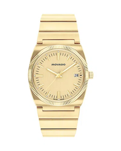 Movado Heritage Series Ondoplan Watch, 36mm In Gold