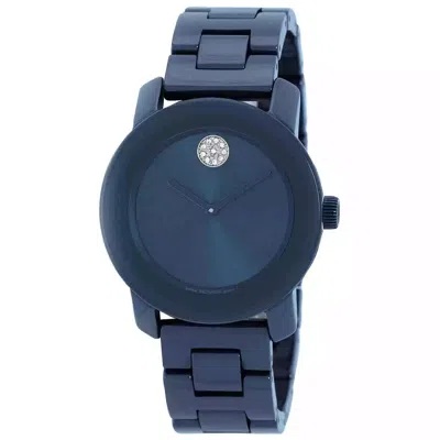 Pre-owned Movado Ladies Bold Evolution Quartz Blue Dial Watch - 3600805