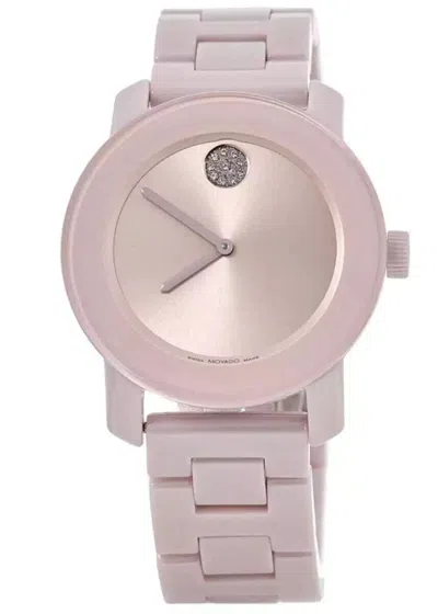 Pre-owned Movado Ladies Bold Quartz Pink Dial Watch - 3600804