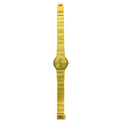 Pre-owned Movado Limited Edition Museum Sapphire Watch Solid 18k Yellow Gold
