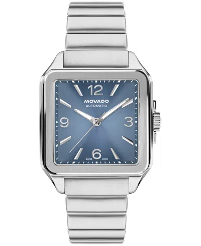 Movado Men's 1917 Swiss Automatic Stainless Steel Watch, 35x45.2mm In Silver