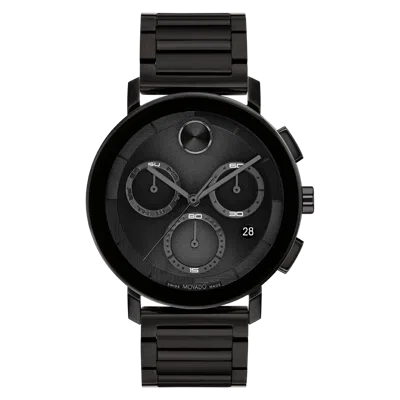 MOVADO MEN'S 3600810 BOLD EVOLUTION SWISS QUARTZ BLACK CHRONOGRAPH WATCH 42MM