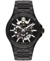 Movado Men's Alta S.e. Skeleton Swiss Automatic Black Pvd Watch, 43.50mm In Black