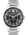 Movado Men's Alta S.e. Swiss Automatic-chronograph Stainless Steel Watch, 43mm In Silver-tone