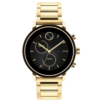 Movado Men's Bold Black Dial Watch In Gold
