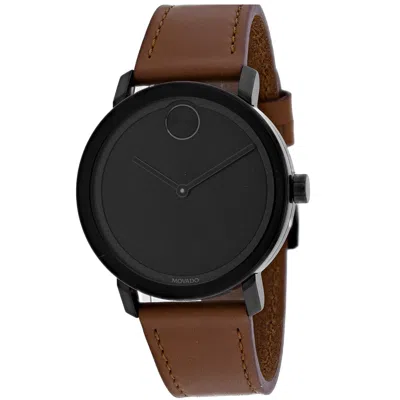 Movado Men's Bold Black Round 40mm In Brown