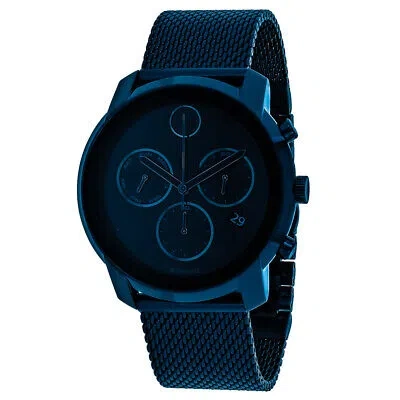 Pre-owned Movado Men's Bold Blue Dial Watch - 3600403