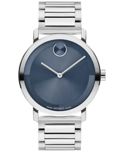 MOVADO MEN'S BOLD EVOLUTION 2.0 SWISS QUARTZ SILVER-TONE STAINLESS STEEL WATCH 40MM
